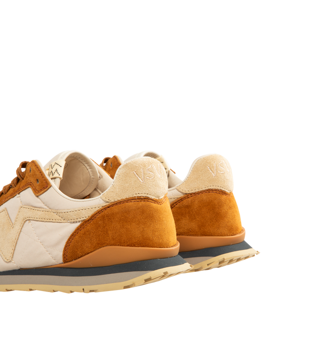 Image 3 of 5 - BROWN - VISVIM FKT Runners crafted from Italian Cowhide combined with Japanese nylon/cotton fabric upper, Vibram outsole, pigment-free leather lining with cork insole for enhanced cushioning and moisture absorption, TPU heel stabilizer and lightweight EVA phylon midsole. 