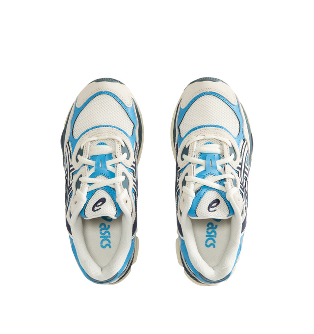 Image 5 of 5 - BLUE - Asics Men's Gel-NYC Polar Sneaker featuring lace up closure, layered upper construction, rearfoot and forefoot GEL technology, suede and synthetic and fabric upper, fabric lining and rubber sole. 