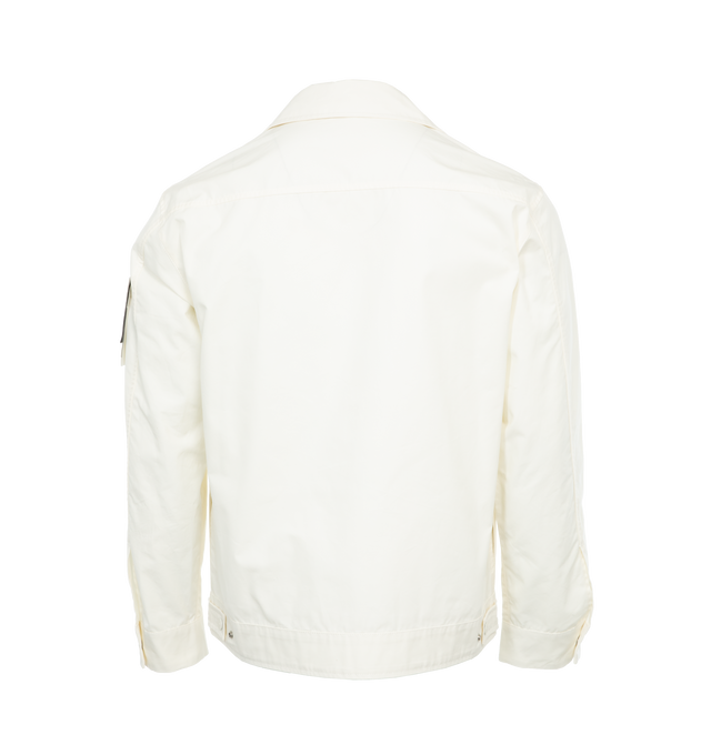 Image 2 of 3 - WHITE - STONE ISLAND Ghost Jacket featuring dropped shoulders, loose fit, zip front closure and front zip pockets. 100% cotton. 