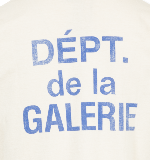 Image 4 of 4 - WHITE - GALLERY DEPT. French Tee featuring crew neck, short sleeves, chest pocket with logo and logo on back. 100% cotton. Made in USA.  