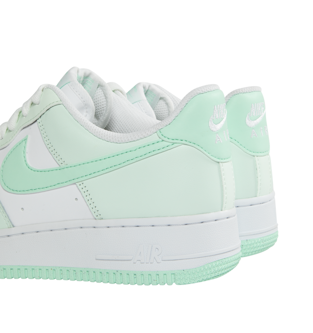 Image 3 of 5 - GREEN - NIKE Air Force 1 '07 Premium featuring padded collar, leather and textile upper, textile lining and rubber sole. 