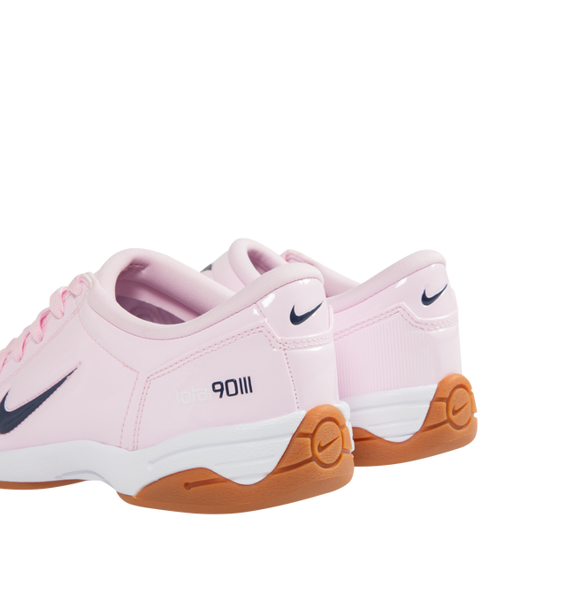 Image 3 of 5 - PINK - NIKE Total 90 Sneaker featuring authentic soccer style, original quilted upper, asymmetrical lacing, synthetic leather upper with Total 90 logos on each side, rubber outsole and padded collar. 