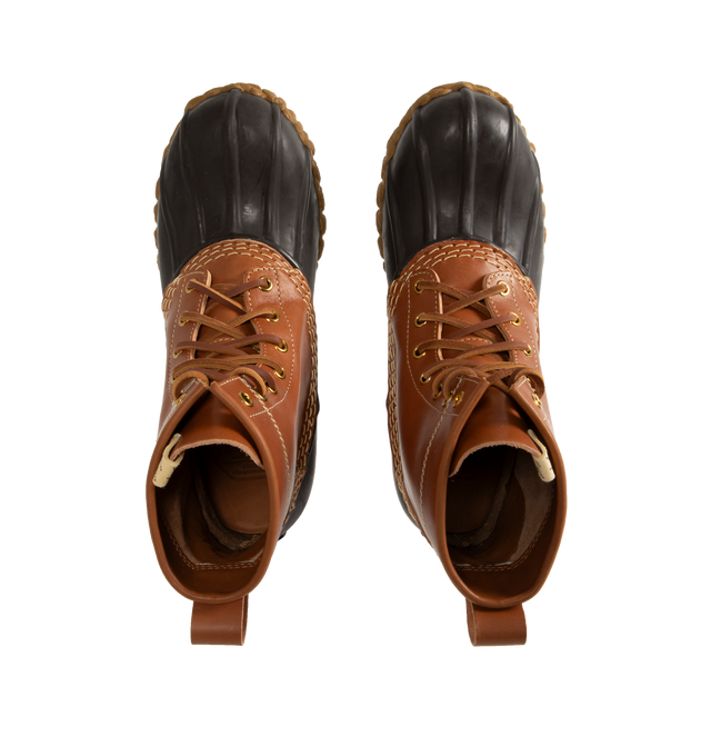 Image 4 of 4 - BROWN - VISVIM Decoy Mid-Folk Duck boots featuring Italian Vegetable Tanned Horsehide combined with rubber in the upper, rubber outsole, cork insole for enhanced cushioning and moisture absorption. 