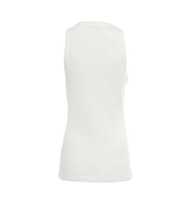 Image 2 of 3 - WHITE - THE ROW Misty Top featuring a straight fit tank top in lightweight ribbed cotton. 100% cotton. Made in Italy. 