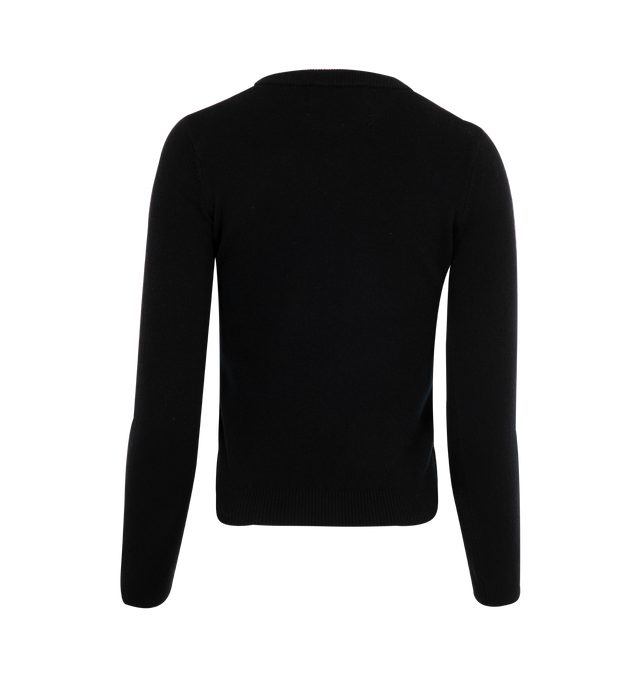 Image 2 of 2 - BLACK - EXTREME CASHMERE Kid Sweater featuring slim-fit, cropped length, crew-neck, long sleeves and rib knitted at the neck, cuffs and hem. 89% cashmere, 10% nylon, 1% spandex. 
