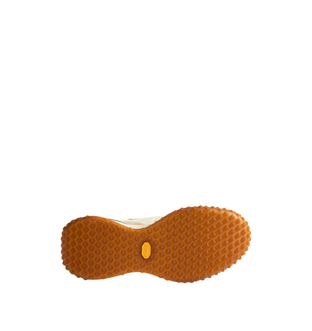 Image 4 of 5 - NEUTRAL - Moncler Men's CityTrek Sneakers are crafted in a refined mix of nylon, suede, and leather and feature a relaxed low-top silhouette designed for everyday wear. Built with a lace-up closure, TPU spoiler, lightweight EVA midsole, and breathable OrthoLite insole for cushioning, these designer sneakers are finished with a durable Vibram rubber tread for enhanced traction. Upper: 100% Polyester and Cow Leather. Lining: 100% Polyamide/Nylon. Sole: 100% Elastodiene. Sole Height: 4.2 cm. Mad 