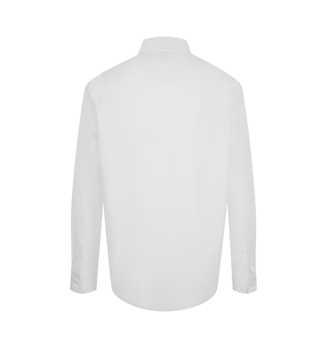 Image 2 of 2 - WHITE - Bottega Veneta Men's Compact Cotton Poplin Shirt is crafted from a cotton poplin and features a regular-fit silhouette, a chest pocket, and a classic button-front closure. Main Material: Cotton. Made in Italy. 