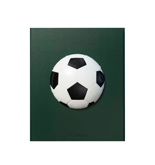 Image 2 of 4 - GREEN - Assouline Football: The Impossible Collection is a luxury coffee table book that celebrates the 100 most defining moments in the history of the world's most beloved sport through expert storytelling, rare photography, and archival imagery. Written by acclaimed football journalist Rory Smith, this handcrafted Ultimate Collection volume traces the evolution of the beautiful game from Pel to Messi, iconic World Cup moments, and the rise of the Premier League. Presented in a luxury rubber 