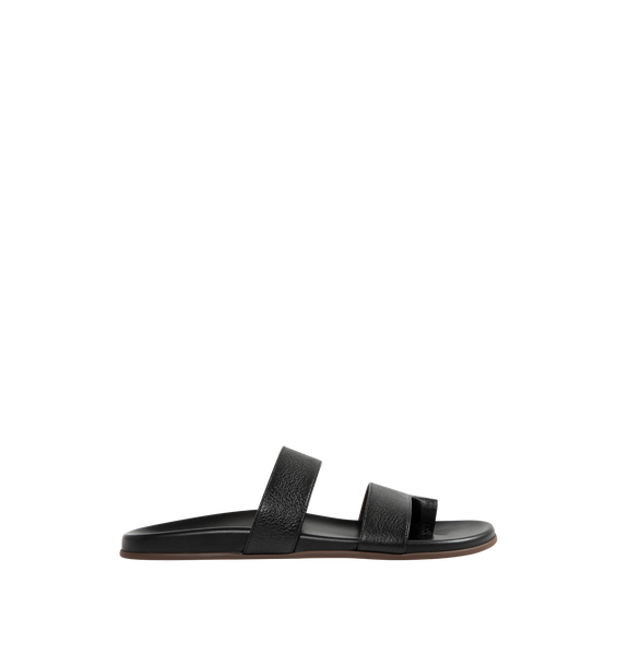 サンダル [The Row] Hugh Sandal in Leather Hugh Sandal Black in Leather – The Row