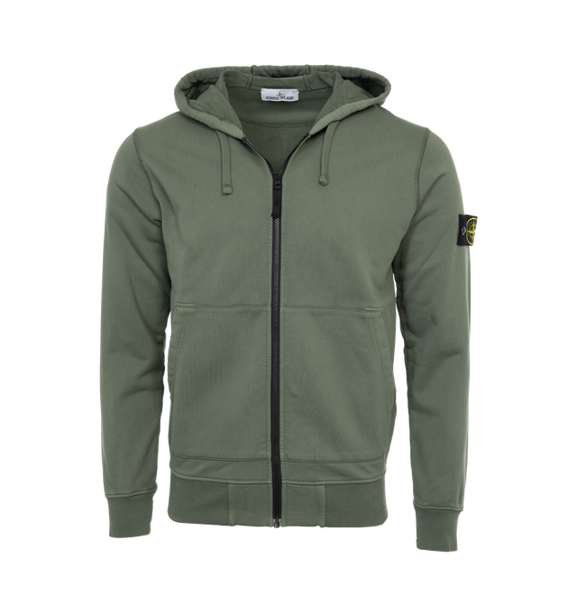 Stone island 2024 zip through hoodie