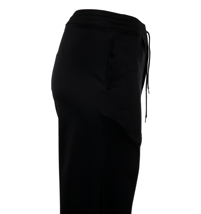 BLACK - SECOND LAYER Team Pants featuring straight-leg fit, slit side pockets and elastic drawstring waistband. 