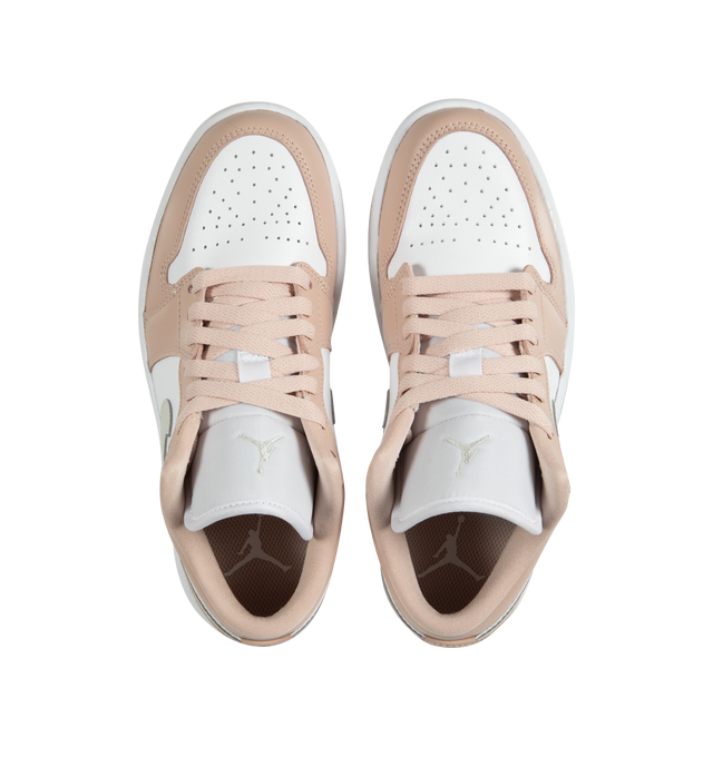 Image 5 of 5 - PINK - AIR JORDAN 1 LOW features encapsulated Air-Sole unit, genuine leather in the upper and solid rubber outsole. 