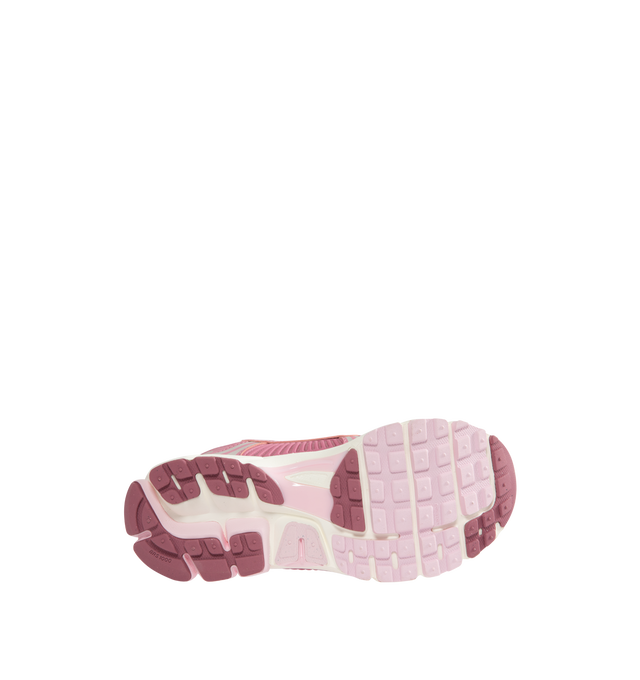 Image 4 of 5 - PINK - NIKE Zoom Vomero 5 Sneakers featuring Zoom Air cushioning, plastic caging on the side, rubber outsole and reflective details. 