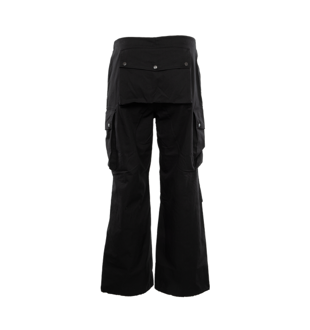 Image 2 of 4 - BLACK - NEEDLES Field Pants featuring drawcord waist and hem, flapped pockets, darting along the knee and five pockets. 100% cotton. Made in Japan. 