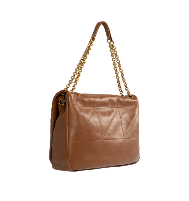 Image 2 of 4 - BROWN - SAINT LAURENT Jamie 4.3 bag featuring quilting top stitch, cotton lining, one interior slot pocket and one interior zipped pocket. 16.9 X 11.4 X 3.5 inches. Chain length: 21.3 inches. 100% leather. Made in Italy.  
