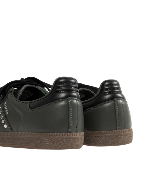 Image 3 of 5 - BLACK - ADIDAS Samba OG Sneaker featuring regular fit, lace closure, leather upper, studded three stripes and rubber outsole. 