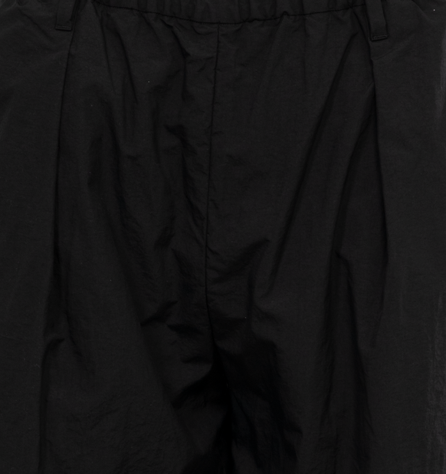 Image 4 of 4 - BLACK - Teatora Resort Wallet pants crafted from packable, wrinkle resistant 100% nylon with an elasticated waistband, two slash pockets on side, zipper cargo pocket on back, security pouch, hybrid belt, and four belt loops.  