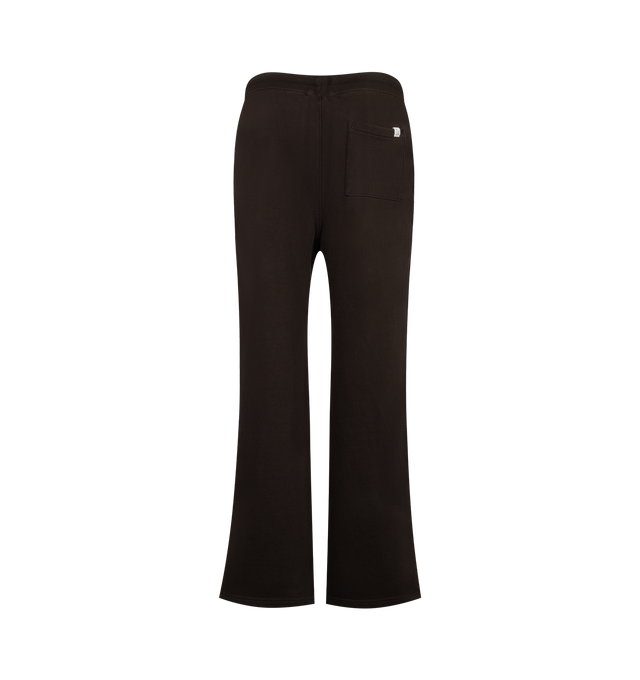 Image 2 of 3 - BROWN - Merz b. Schwanen Men's Authentic Fleece Straight Leg Sweatpants are crafted from 100% organic cotton and feature the brands heavyweight Authentic Fleece, a durable loopback fabric with a garment-dyed finish that creates a distinctive vintage-inspired look and feel. Details include side pockets, a single back pocket, an elastic waistband, and a cotton drawstring with metal aglets, finished with the signature swan loop label on the back pocket. Main Material: 100% Organic Cotton.  