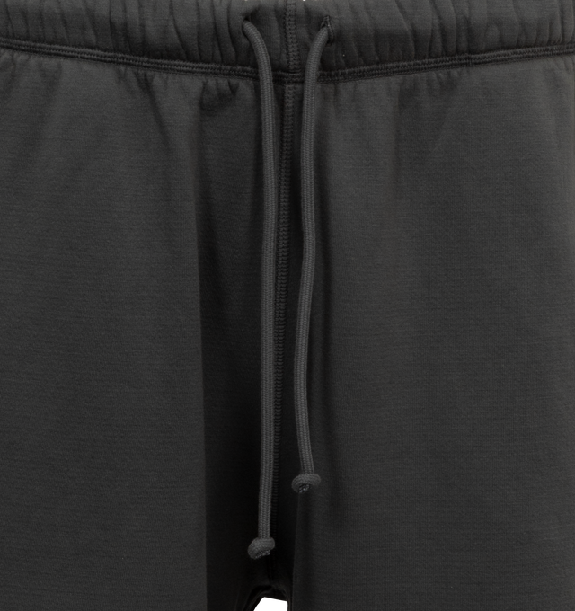 Image 4 of 4 - GREY - THE ROW Stanton Shorts featuring oversized knee-length short in heavy French terry with drawstring elastic waistband, side seam pockets, and rear patch pocket. 93% cotton, 7% polyamide. Made in Italy. 