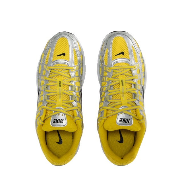 Image 5 of 5 - YELLOW - Nike P-6000 Premium Sneakers feature a throwback style with mesh overlays, cushioned insoles, and rubber outsoles. 