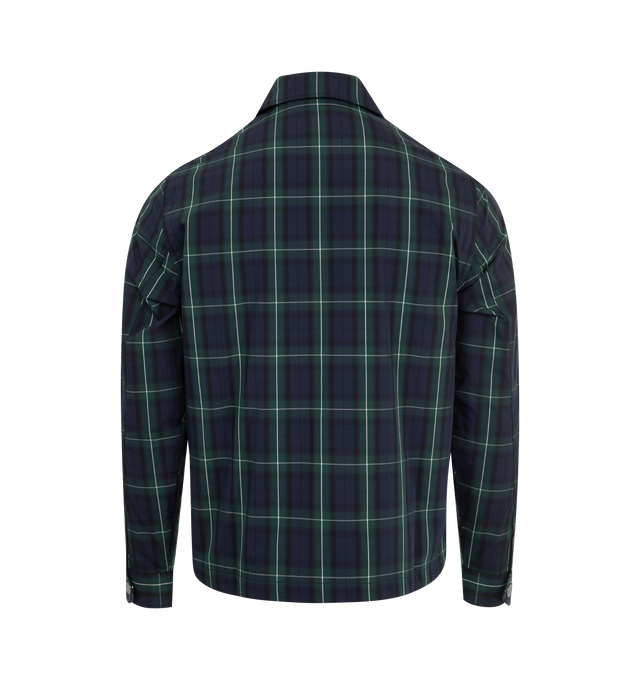 Image 2 of 2 - GREEN - Lite Year Eisenhower jacket crafted from Japanese memory jacquard fabric with zip closure, side pockets, fully lined. 100% Polyester.  