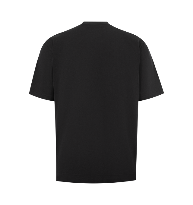 Image 2 of 3 - BLACK - ACNE STUDIOS Embroidered Logo T-Shirt featuring crew neck, relaxed unisex fit, 3-D embroidered logo, sprayed vintage finish and short sleeves. 100% cotton. 