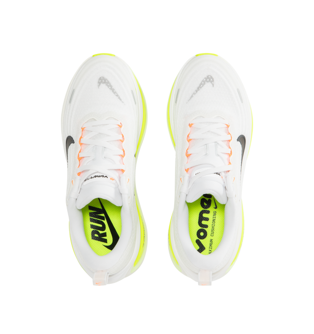 Image 5 of 5 - WHITE - NIKE Vomero Plus Sneaker featuring full-length ZoomX foam, engineered mesh upper, ZoomX foam midsole, soft upper, high-abrasion rubber outsole, webbed lace loops for an adjustable fit and reflective design details. 