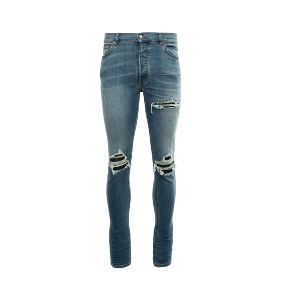AMIRI MX1 レザーパネル ディストレスト ジーンズ 人気 AMIRI MX1 パネル ディストレスト ジーンズ 人気 (AMIRI/デニム