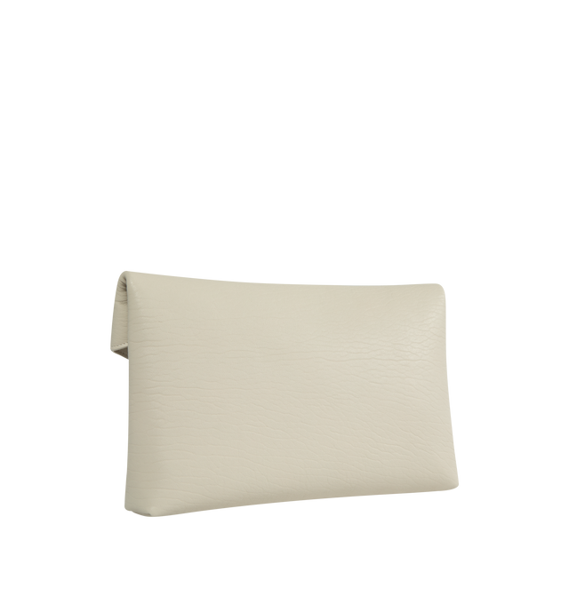 Image 2 of 3 - WHITE - SAINT LAURENT Large Envelope Pouch featuring front flap, origami construction, magnetic snap closure and one main compartment. 11.6 X 7.1 X 1.8 inches. 90% lambskin, 10% metal.  