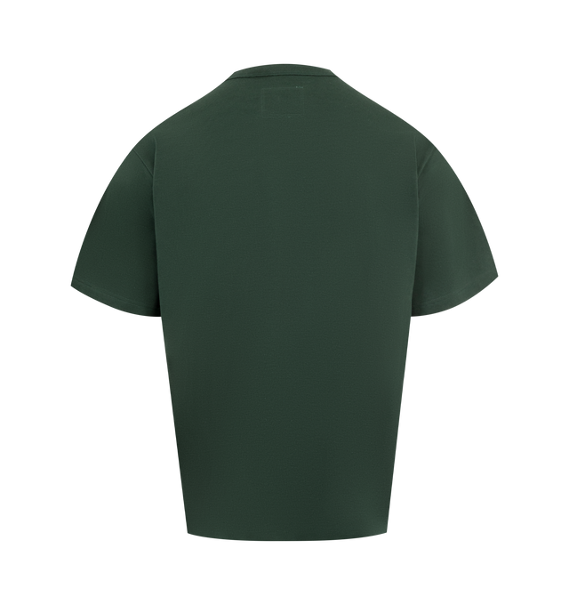 Image 2 of 3 - GREEN - SACAI X CARHARTT WIP Short-Sleeve Cotton-Jersey T-Shirt featuring relaxed fit, crew neck, ribbed trim at neck, short sleeves, patch pocket at chest and logo appliqu at chest pocket. 100% cotton. 