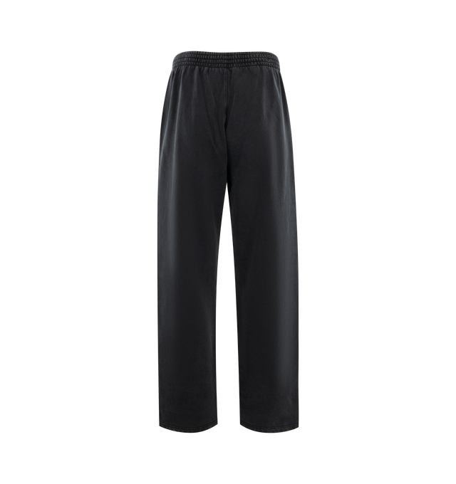 Image 2 of 3 - BLACK - MARTINE ROSE Wide Leg Trackpant featuring wide leg pant, elastic waistband, seasonal logo, oversized fit and full length. 100% cotton. 