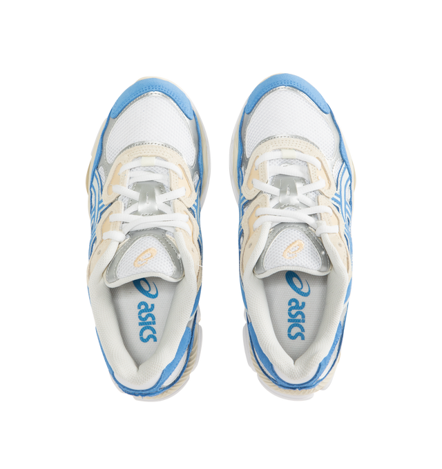 Image 5 of 5 - BLUE - ASICS GEL-NYC Polar Sneaker featuring lace up closure, layered upper construction, rearfoot and forefoot GEL technology, suede and synthetic and fabric upper, fabric lining and rubber sole. 