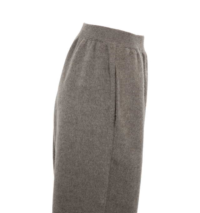 Image 3 of 3 - GREY - THE ROW EDNAH PANTS featuring oversized fit, full-length, pull on waistband and slightly tapered ankle. 100% merino wool. Made in Italy. 