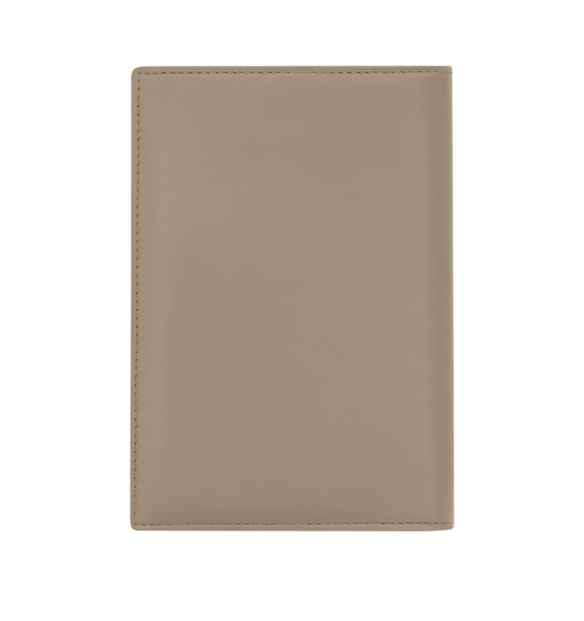 Image 2 of 3 - BROWN - SAINT LAURENT Passport Case in smooth leather featuring passport cover with internal card slots, decorated with signature, silver-tone hardware, two passport inserts and four card slots. 3.9" x 5.5" x 0.6". Calfskin. Made in Italy. 