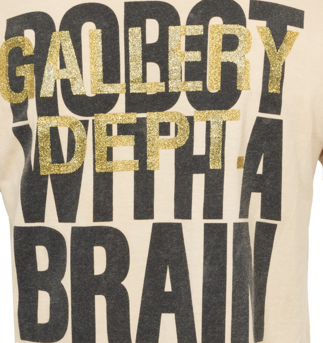 Image 4 of 4 - WHITE - GALLERY DEPT. Robot Brain Tee featuring boxy fit, crew neckline, short sleeves, straight hem and screen-printed branding. 100% cotton. 