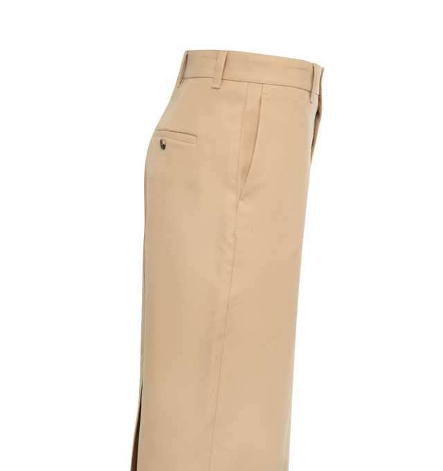 Image 3 of 3 - NEUTRAL - WARDROBE.NYC Drill Column Skirt cut in a superior Italian double twill cotton. Functional details include a back vent, side seam pockets, and covered fly with button closures. 100% Cotton. Made in Slovakia. 