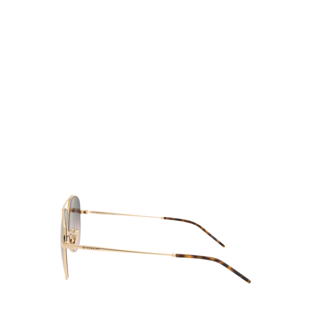 Image 2 of 3 - GOLD - GIVENCHY City Pilot Sunglasses featuring metal frames, logo on temples and nosepads and 100% UV protection. 