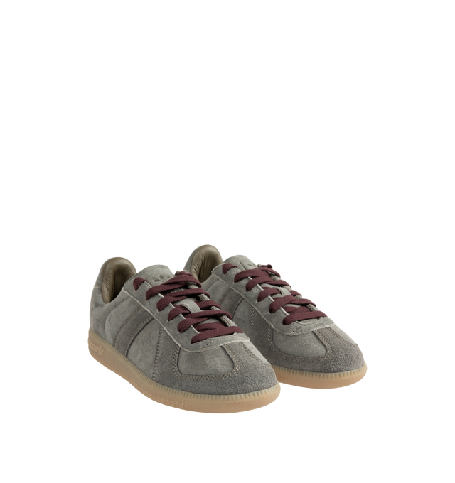 Image 2 of 5 - GREY - Adidas Mens BW Army Shoes are crafted from premium suede. Features a regular fit, lace-up closure, leather sockliner, rubber outsole, and adidas logo detailing on the tongue, sockliner, and tooling. Upper: Suede ; Outsole: Rubber. Made in Vietnam. 