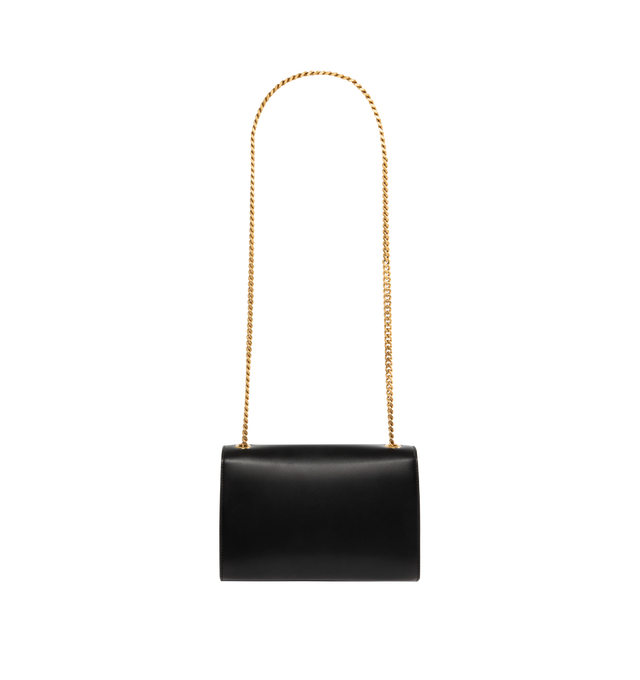 Image 2 of 3 - BLACK - SAINT LAURENT Kate Small Bag featuring structured bag, a cable-chain strap for shoulder carry, leather lining, bronze-tone hardware, magnetic snap closure and one flat pocket. 7.9" x 5.1" x 2". Leather. Made in Italy. 