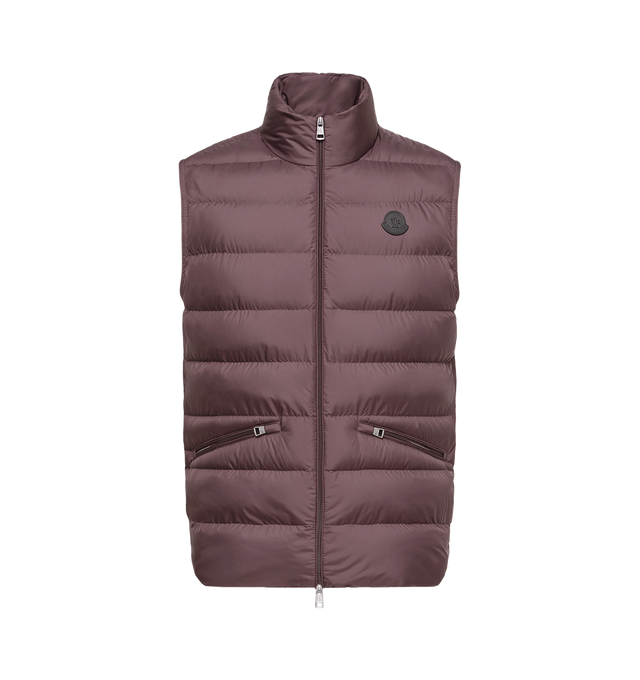 Image 1 of 2 - RED - LECHTAL Lechtal Down Vest featuring water-repellent main fabric, Airsoft lining, down-filled, zipper closure, zipped pockets and leather logo patch. 100% polyester. Padding: 90% down, 10% feather. Made in Italy. 