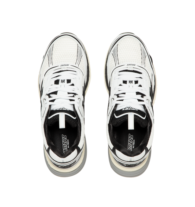 Image 5 of 5 - MULTI - Amiri Mens Ma Tech Sneakers feature a mesh and leather upper with contrast detailing and signature MA icon. Designed with a lace-up closure and durable rubber outsole inspired by technical running shoes. Upper: Leather, Polyester, and Rubber; Sole: Rubber. Made in Vietnam. 