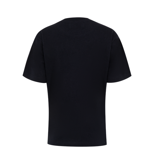 Image 2 of 2 - NAVY - Extreme Cashmere Cuba T-Shirt has a crew neck, short sleeves, and a crisp structure. 70% cotton, 30% cashmere.  