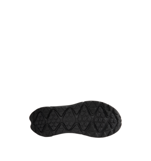 Image 4 of 5 - BLACK - HOKA Men's Ora Primo EXT Shoe featuring a suede upper, G-hook closure that cinches down reflective webbing, scratch rubber toe and heel details, metal hardware, neoprene collar lining and dual-layer EVA midsole. Imported. 