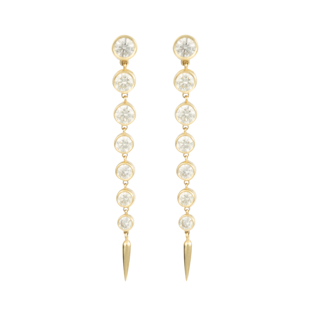 Image 1 of 1 - GOLD - Jenna Blake Fringe Diamond Earrings crafted from 18k Yellow Gold with 3 cts of Diamonds. 
