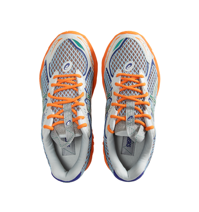 Image 5 of 5 - ORANGE - ASICS UB7-S GT-2160 lace-up sportstyle sneaker draws inspiration from the themes of Interlaced Assemblages, Functional Utopias, and Mino Ceramics.?? Soft textures are combined with the idea of handcrafted elements found in iconic artwork. By creating matte and washed colour appearances, the design team was able to enhance the heritage running shoe's archival shape and construction, contrasted with grid-like patterns and bold opaque colours. 