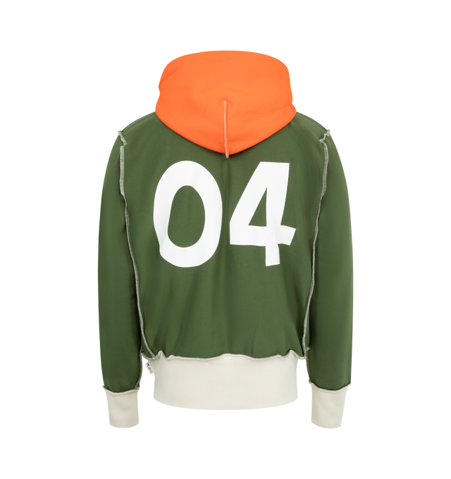 Image 2 of 2 - GREEN - Advisory Board Crystals #4 Birthstone Hoodie has an attached drawstring hood, April birthstone accents, exposed seam detailing, a kangaroo pocket, and ribbed trims. 73% cotton, 27% polyester. Made in China. 