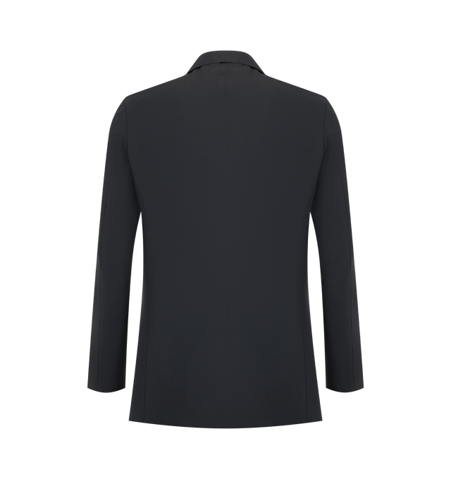 Image 2 of 3 - BLACK - Jil Sander Mens Sport Jacket is a Single-Breasted Tailored Style Jacket is crafted from lightweight technical fabric. Features a relaxed fit, notched lapels, button-front closure, long sleeves, two front patch pockets, and a straight hem. Main Material: 100% Polyester. Made in Italy. 