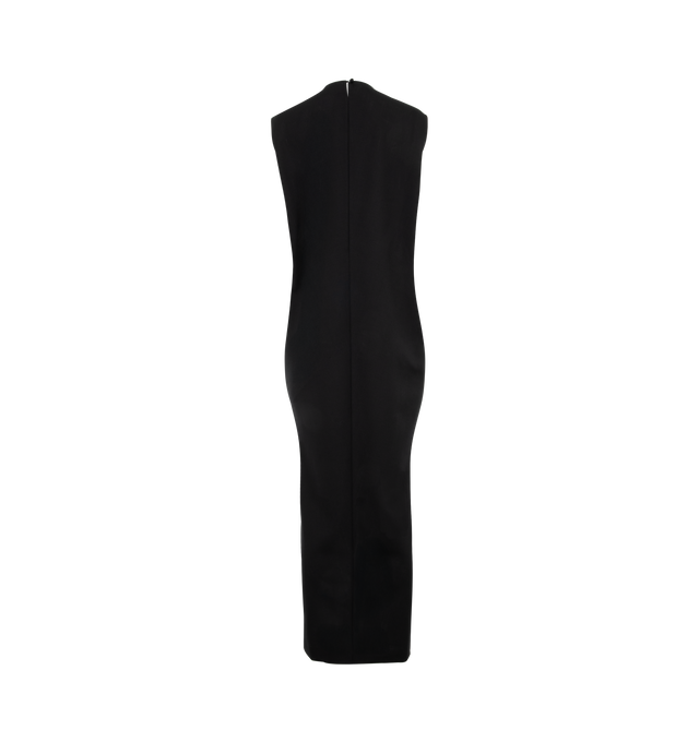 Image 2 of 2 - BLACK - Kahite Neil Dress artfully folded and molded by hand, this elongated dress reveals the sculptural quality of suiting fabric. Cutaway slit at front and keyhole back. Wool mohair suiting (77% wool, 23% wool mohair). Dry clean. 