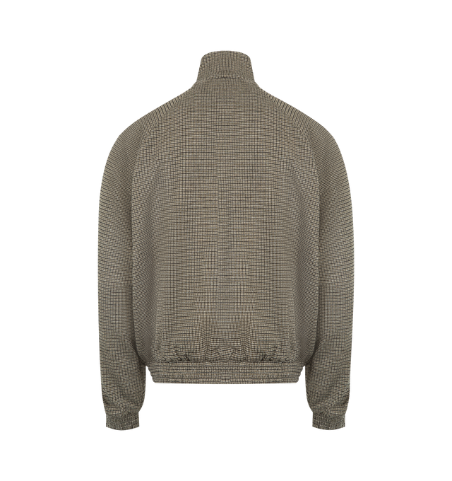 Image 2 of 3 - BROWN - GALLERY DEPT. Track Jacket featuring plaid raglan sleeve jacket with Chateau Josu logo embroidery, front zip, side seam pockets and elasticized cuffs and hem. 46% viscose, 31% virgin wool, 14% polyester, 7% polyamide, 1% elastane. Made in Italy. 