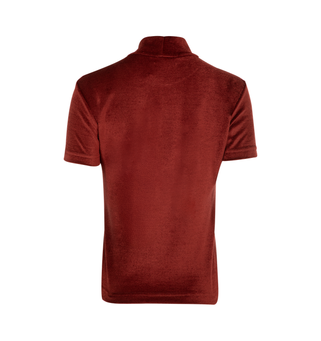 Image 2 of 2 - ORANGE - GABRIELA HEARST Vik Mockneck Tee featuring short sleeves, mockneck and straight hem. 
